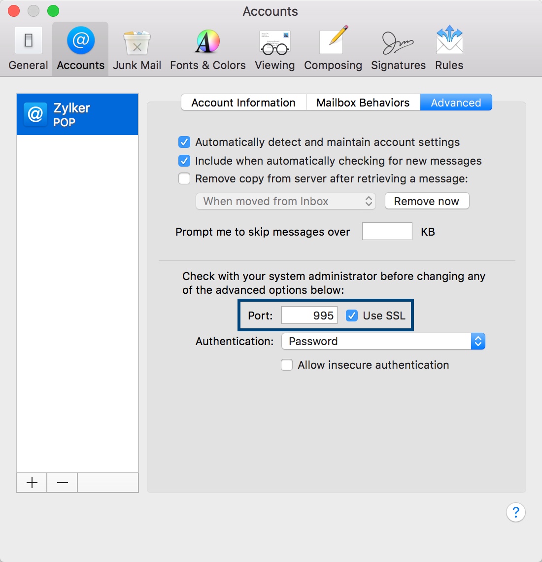 godaddy email setup for mac mail